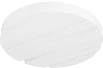 EGLO LED Deckenleuchte Ferentino, runde Deckenlampe mit Dekor | Lampe Decke aus Kunststoff und Metall in weiß, Deckenbeleuchtung warmweiß, Ø 38 cm