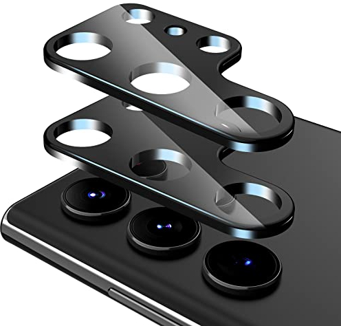Diruite 2-Pack Camera Lens Cover for Samsung Galaxy S23 Ultra Camera Lens Protector,HD Anti-Scratch Tempered Glass+Aluminum Frame Lens Protector for Samsung Galaxy S23 Ultra Camera Protection