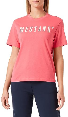 MUSTANG Damen Style Alina C Print T-Shirt, Rouge Red 8282