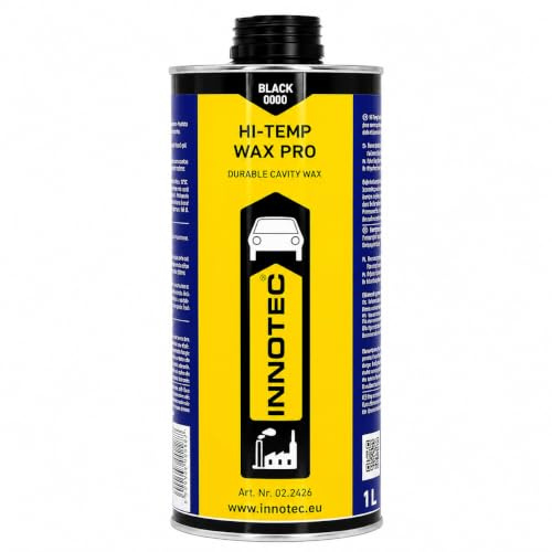 Innotec Hi-Temp Wax Dry Schwarz - Next Level Konservierung für Automotive & Industrie - Idealer Unterbodenschutz und Hohlraumkonservierung - Rostschutzmittel für alle Fahrzeuge - 1 Liter Dose