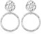 MUYAN Silber Clip On Drop Ohrringe für Frauen Toroidal Falten Textur Non Piercing Vintage Dangle Ohrringe Modeschmuck Silver Drop Earrings for Women