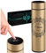 Maverton Tazza termica tè caffè 450 ml - thermos con incisione personalizzata in acciaio inox - coperchio ermetico one-touch - borraccia termica display led - per donna - gold - Mandala