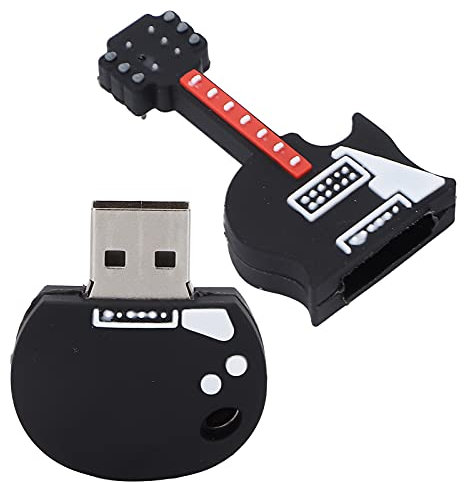ASHATA Clé USB 16 Go/32 Go/64 Go/128 Go, Clé USB de Stockage Externe, Forme Mignonne de Guitare Basse, Clé USB Portable, Accessoires Cadeaux, pour 7/8/10 (64 Go)