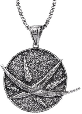 Hexer Halskette Anhänger Yennefers Stern Medaillon Kette Hexer Medaillon, Yennefer and Geralt, Zink Alluminiumlegierung Herren Halskette, Tolles Geschenk for Hexer-Fans, Witcher Necklace