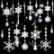 YeahBoom 18 Pezzi Cristallo Ornamenti per Albero di Natale in Acrilico,Albero di Natale Appeso Forniture Decorazione di Festa,Fiocchi di Neve Decorativi con Cordini,per Decorazioni Albero di Natale