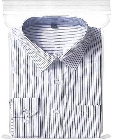 Sachet Zippé Sachet de Grands Transparent Cellophane 40x50cm 15Pièces Sacs Plastique Refermables Pochette Zip pour Vêtements T-shirt Pantalon Stockage