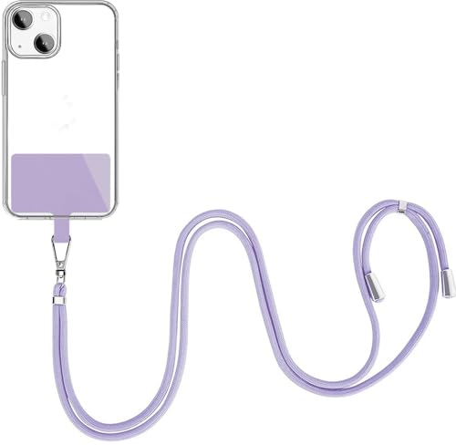 Handykette Universal,Einstellbar Halskette für ulefone note 16 15 14 pro 13p 12 11p 10 10p 9p 8 8p 7 7p 6 6p 6t,Handyband Handy Kette für cubot note 21 50 20 30 pro p80 p60 p50 x70 x30 (purple)