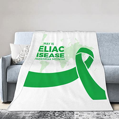 Couchdecke Aufklärung Über Zöliakie, Decke Falten Beständig Sofaüberwurf Decke Super Weiche Kuscheldecke Für Reise Couch Weihnachten 150X200cm