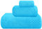 MyOwn Ultra Soft 3er-Pack Baumwoll-Handtuch-Set, enthält a übergroße Badetücher 70 x 140 cm, a Handtücher 40 x 60 cm und a Waschbetten 30 x 30 cm, Türkis Blau