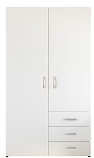 AVANTI TRENDSTORE Molise - Armadio con 2 ante a battente e 3 cassetti in legno laminato di colore bianco. Dimensioni ca. LAP 101x176x51cm