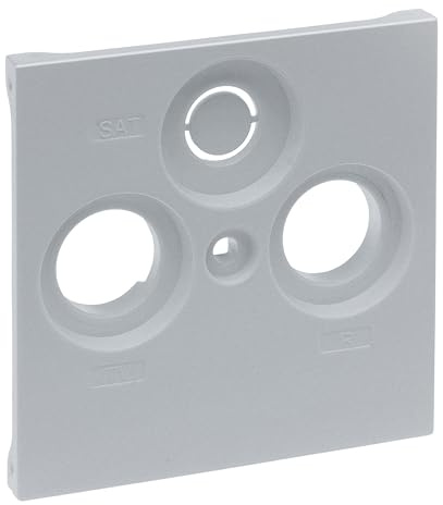 LEGRAND, SEANO Abdeckung TV-R-SAT für Fremdfabrikate von Axing, Triax, Wisi, Hirschmann und Astro, Farbe: Aluminium lackiert, 765256