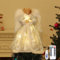 Lewondr Ange de la Cime du Sapin de Noël, 12 Pouces Cimier d'arbre de Noël Ange avec 8 Lumières, Figurine d'ange avec Ailes, Décoration de l'arbre de Noël avec Minuterie 6H pour la Maison, Argent