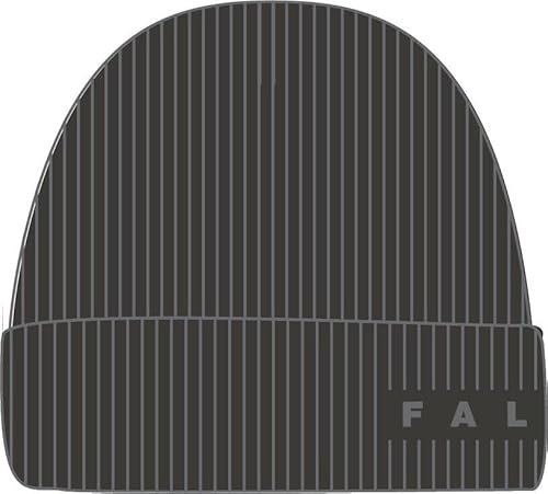 FALKE Unisex Beanie-Mütze Basic Jacquard Logo U Be Wolle schnelltrocknend warm 1 Stück, Schwarz Black 3000, ONESIZE