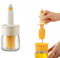 zhongguoqiaomao 2 Pcs Bouteille d'huile avec Pinceau en Silicone Cuisine badigeonner en récipient d'huile portable avec brosse brosse à cuisson pour la cuisine la pâtisserie le camping et le barbecue