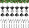 18 Stück Zuckerstangen Weihnachten Deko, Zuckerstangen Anhänger, Glitzer Weihnachtskugeln Zuckerstangen Deko, Weihnachtsbaumschmuck Zuckerstange Weihnachten Christbaumschmuck Baumschmuck (Schwarz)