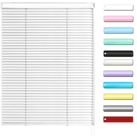 XINGWANGG Aluminium Jalousie Lamellen-Rollo Sichtschutz Sonnenschutz Jalousette für Tür Fenster,Wand- & Deckenmontage,mit Zubehör,Anpassbare Farben und Größen,Breite x Höhe (130cm x 130cm)