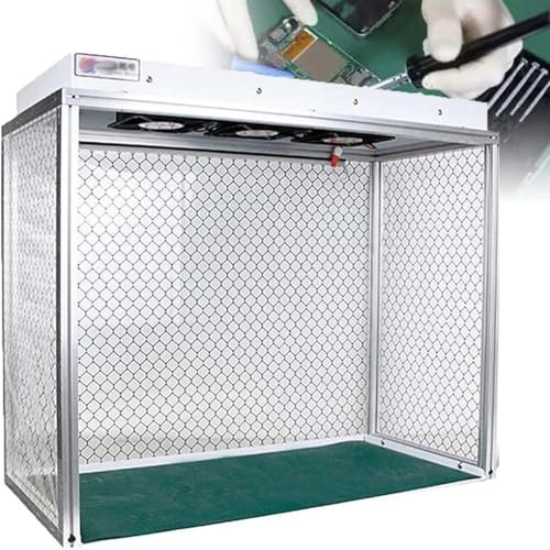 JJENXYYDS Vertikale Laminar Flow-Abzugshaube Partikelfilter Aluminiumwerkstatt mit DREI Ventilatoren und HEPA-Filter für Handy-LCD-Reparatur Werkstatt Labornutzung,220V
