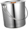 ANDRESLAD Camping Firewood Container Stainless Steel Outdoor Bucket Versatile for Bbq Hiking and Camping Trips Random Style