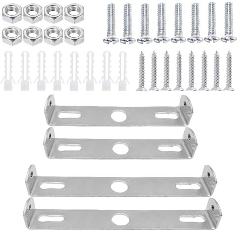 4 PCS Ceiling Light Bracket, Light Fitting Parts, Stainless Steel Chandelier Bracket,Ceiling Light Fixture Bracket Kit with Screws,Pendant Bracket for Chandelier Home Office Lighting(90 MM,100 MM)