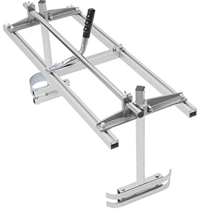 Kettensäge Mühle aus Aluminium für Kettensägen 14-36 Zoll - Verstellbare Höhe - Stark und langlebig - Ideal für Holzarbeiter und Hausbesitzer - Mit Handschuhen und Werkzeugtasche