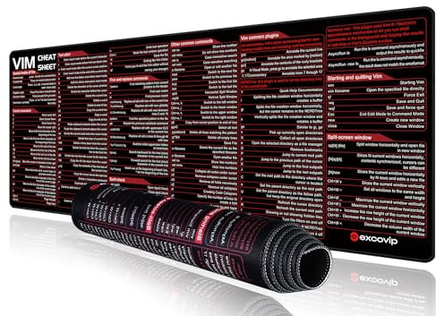 ablieve Large Mouse Pad XL - Unique Desk Mouse Mat with Built-in Vim Cheat Sheet - Easy to Clean Mouse and Keyboard Pad with Comprehensive Vim Shortcut for Software Engineers
