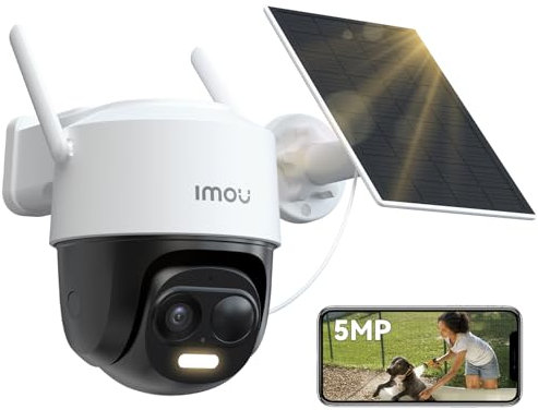 Imou 3K Solar Security Camera Outdoor Wireless, 360° Battery Outdoor Camera, Wi-Fi CCTV Camera Solar, AI Human Car Detection, 20M Color Night Vision, Siren Spotlight, 2-Way Audio, Works with Alexa