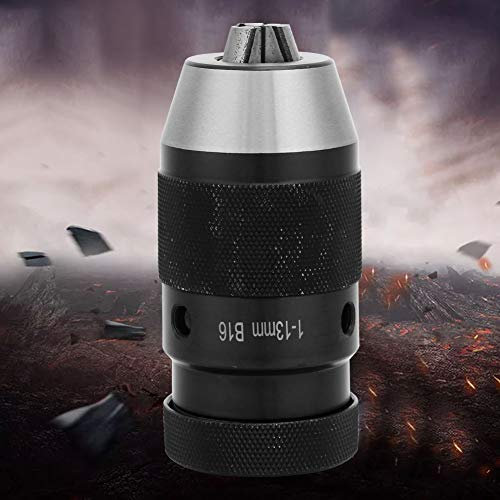 MechKit B16 Schlüsselbohrfutter, Karbonstahl, selbstspannend, Drehmaschine, Bohrfutter, B16 Dorn, leicht, gerader Schaft, JT3-kompatibel, Präzisionswerkzeug für Bohranwendungen