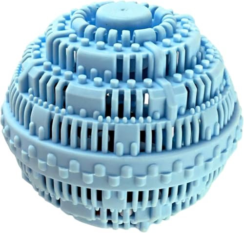 Laundry Balls for Washer - Natural Non-Chemical Detergent Alternative for Washing Machine | Eco-Friendly Wash Ball & Fabric Softener Dispenser for 2000 Washes (1 Blue)