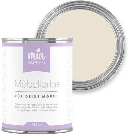 miafarben Möbelfarbe für Holz 750ml, Kreidefarbe, Möbellack ohne schleifen, Kreidelack (Stiller Morgentau)