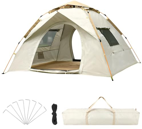 KOMCLUB Camping Zelt Automatisches, UV-Schutz, Perfekt für Strand, Reisen, Wandern, Camping, Jagen, Angeln usw Leichtes Zelt für 2-3 Personen