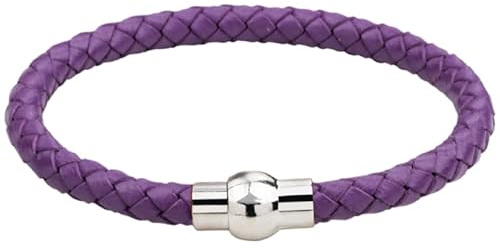 HUIANGLIYG Bracelet Unisexe En Cuir Tressé Antique, Fait Main, En Cuir Véritable Avec Fermoir Magnétique, Bracelet Manchette, Bijou Minimaliste, Cadeau Pour Hommes Et Femmes