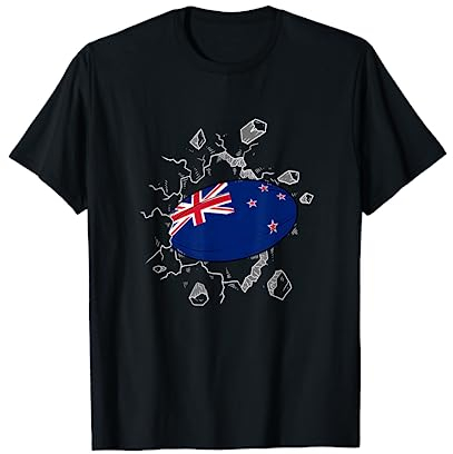 Neuseeland Rugby Trikot Neuseeland Flagge Rugby Ball Sport T-Shirt