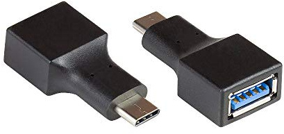 Good Connections USB 3.1/3.0 Adapter - USB-C Stecker an Buchse A - vergoldete Kontakte - Super-Speed, bis zu 5 Gbit/s Datenübertragungsrate - schwarz, USB-AD301