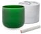 SITSANG Green F Note Heart Chakra Crystal Singing Bowl 8 inch with Sponge Padded Bundle Bag and Singing Bowl Rubber Mallet and Suede Striker