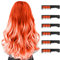 6 Stück Haarkreidekamm für Kinder, Temporär Haarfarbe Kreide Kamm Auswaschbar Mädchen für Geburtstag Geschenk Partys Halloween Erntedankfest Weihnachten Hochzeit(Fluoreszierend Orange)