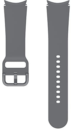 Samsung Sport Band ET-SFR87, Uhrenarmband für Galaxy Watch4 mit 20 mm Stegbreite, Größe M/L aus Fluorelastomer, Grau