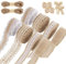 Seasboes 8 Rollen Vintage Juteband, Spitzenband, Natürliche Jute Bänder und Spitze, Leinwand Band für DIY Handwerk Deko Hochzeit Party Wohnkultur mit 20m Hanfseil (1 Meter pro Rolle, 4 Stile)