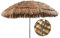 INDA-Exclusiv Parasol Hawaïen de Plage et Jardin en Raphia - Pliable - Polyester - Marron - Diamètre : 1,6 m