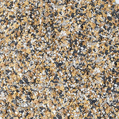Timtin 1400 G/ 3.08 Lb Blend Color Chips Concrete Floor Coatings Decorative Paint Flakes for Walls Garage Floor Paint Interior Exterior Floors (Black, White,Gray, Light Yellow, Light Coffee)
