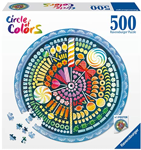 Ravensburger Puzzle 17350 - Circle of Colors Candy - 500 Teile Rundpuzzle für Erwachsene und Kinder ab 12 Jahren