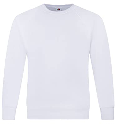 Dollar Jeans Bowls Sweatshirt Raglan Sport Unisex Bowl Jumper Adult Mens Womens White M