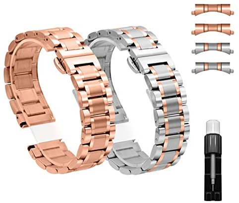 Uhrenarmband aus Metall, 12 mm, 13 mm, 14 mm, 15 mm, 16 mm, 17 mm, 18 mm, 19 mm, 20 mm, 21 mm, 22 mm, 23 mm, 24 mm, Edelstahl-Uhrenarmband, Ersatz for Männer und Frauen ( Color : A , Size : 12mm )