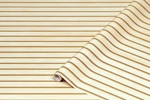 d-c-fix Möbel-Klebefolie Wooden Slats Holz-Optik 90 cm x 2,1 m - Möbelfolie selbstklebende Deko-Folie für Tisch, Schrank-Folie Holzfolie Türfolie Türtapete Tür skandinavisch Boho Style Modern
