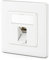 deleyCON 1x Prise Réseau CAT7 1 Port Prise LAN Prise de Données Prise Encastrée + 1x CAT 7 Module Keystone Sortie à 45° RJ45 DSL Réseau Câble de Brassage Câble de Pose