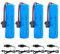 4 Stück Akku 18650 3.7v, CJBIN 1200mah Li-Ion Battery mit 4 SM-2P-Steckern und USB-Ladegerät, 3 7 Volt Akku 18650 Li-ion, Rechargable RC Akku, 18650 Akku für Boote, Panzer, Autos, RC Fahrzeuge