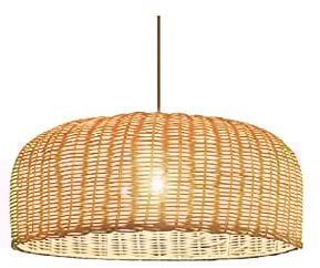Rustic Natural Rattan Pendant Light Japanese Pot Cover Hanging Ceiling Lamp Living Room Zen Tea Homestay Chandelier Pastoral Style Hallway Adjustable Luminaire Commemoration Day