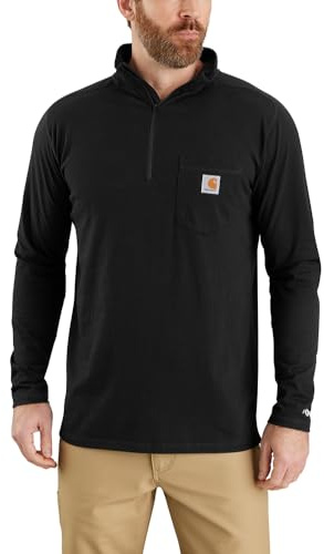 Carhartt Men's Force Relaxed Fit Midweight Long-Sleeve Quarter-Zip Mock-Neck T-Shirt Force Relaxed Fit Midweight Long-Sleeve Quarter-Zip Mock-Neck T-Shirt (Pack of 1)