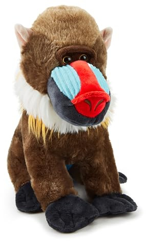 Zappi Co Mandrill Plüschtier (30 cm Länge) - Lebhaftes und weiches Affenplüsch, ideal für Tropische Erkundungen von Kindern