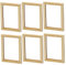 Ciieeo 6st Diy-billet-foto Rahmen Miniatur Bilderrahmen Mini-bilderrahmen in Gold Mini-foto Puppenbilderrahmen Miniatur-fotorahmen Mini-vintage-bilderrahmen Kind Ornamente Holz Baby