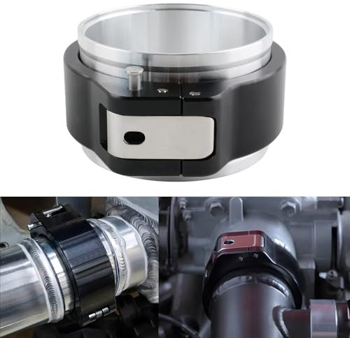 RiAiCiING Abrazadera de banda en V de liberación rápida de aluminio de 3 pulgadas, abrazadera de tubo intercooler de admisión de 76 mm para abrazadera de tubo intercooler manga de unión del